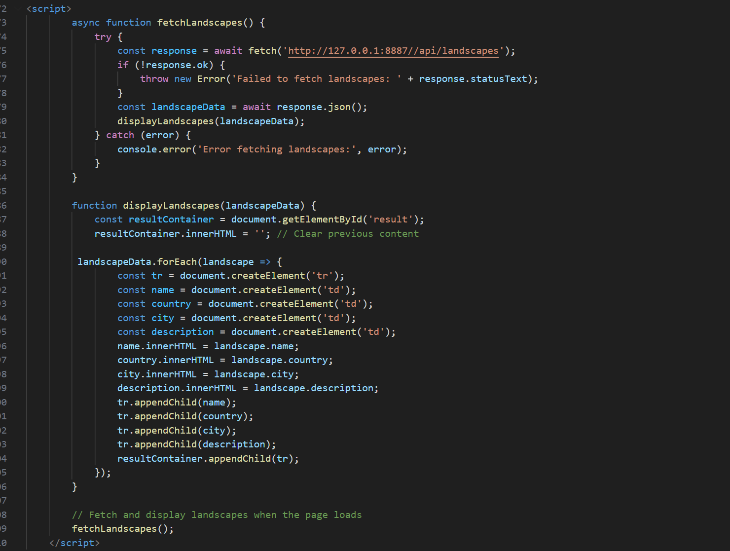 fetch backend and frontend